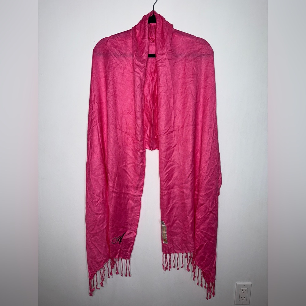 Pink Scarf with Fringe